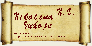 Nikolina Vukoje vizit kartica